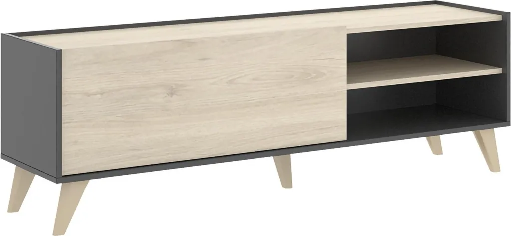 Mobilier de Salon Tulare pour Petit Espace Modulable Chêne Marron