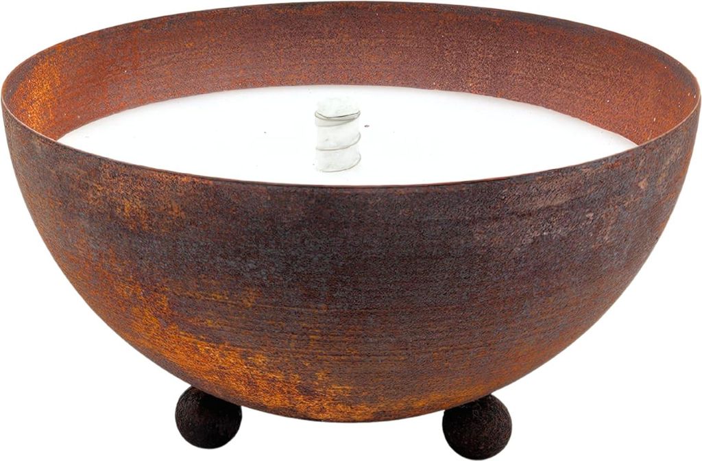 Schwabenfire Outdoor Kerze in Edelrost Schale 20cm mit Produktbild 