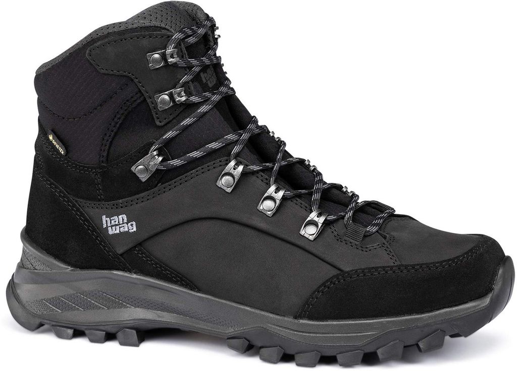 Hanwag Herren Wanderstiefel Banks GTX wasserdichter Hikingstiefel Schwarz