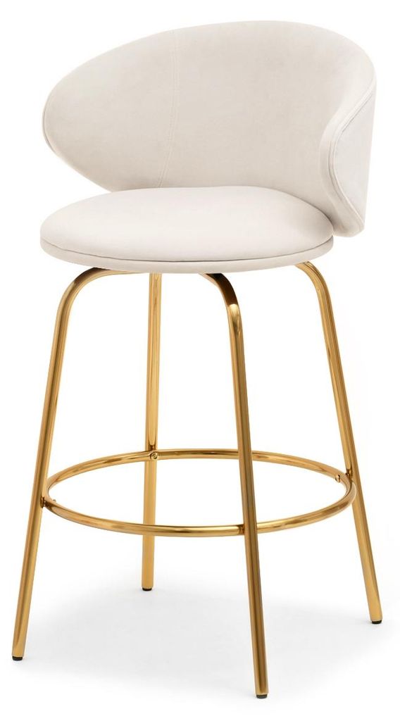 MAGELA gepolsterter Barhocker - creme / gold