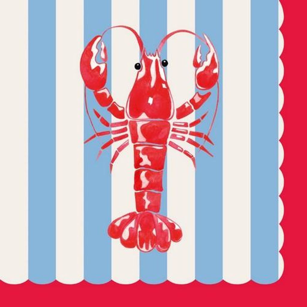 Servietten 33x33 cm - Crayfish tide
