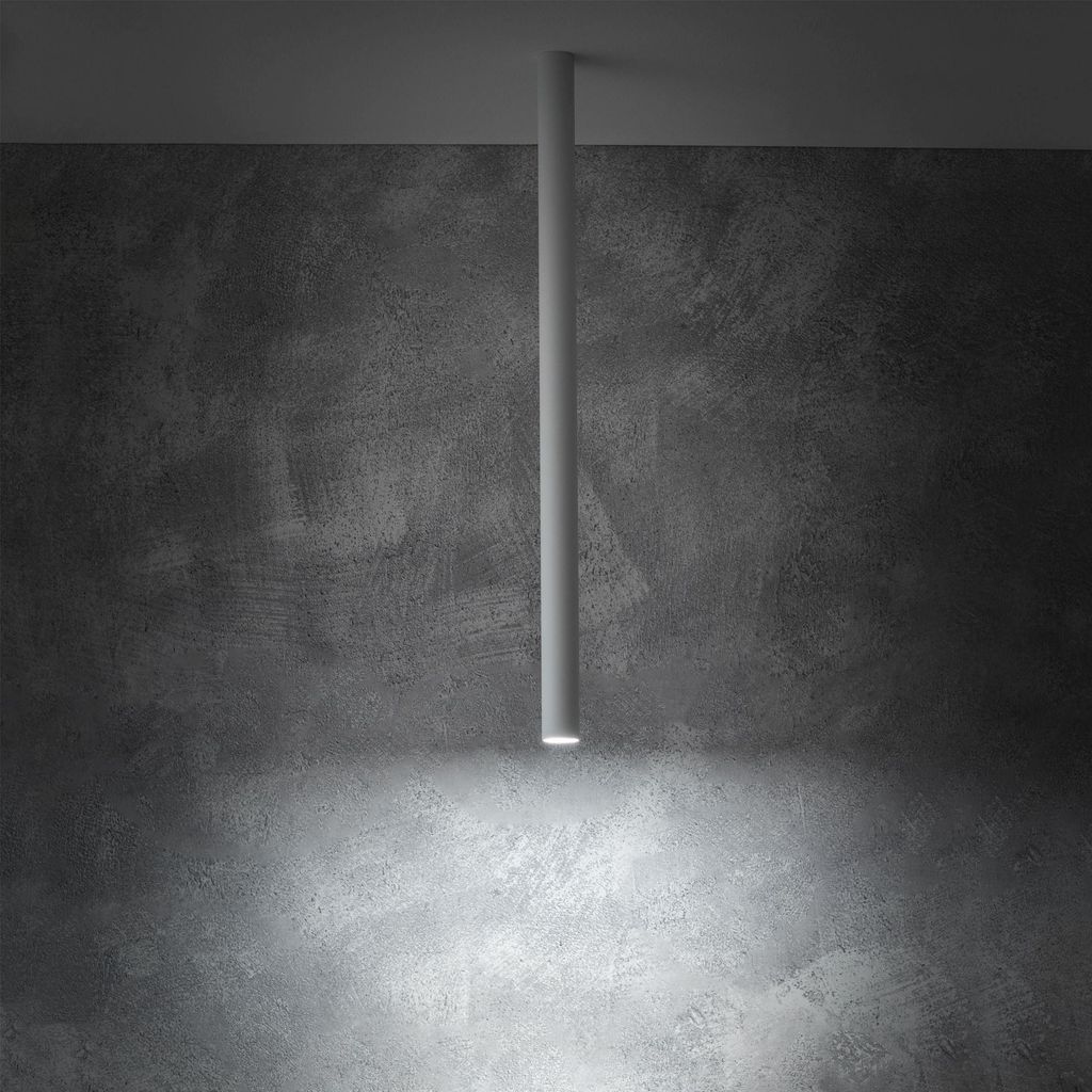 Spot Lampe Decke Aluminium Ø 4 cm rund Aufputz Weiß GU10 Modern Deckenleuchte
