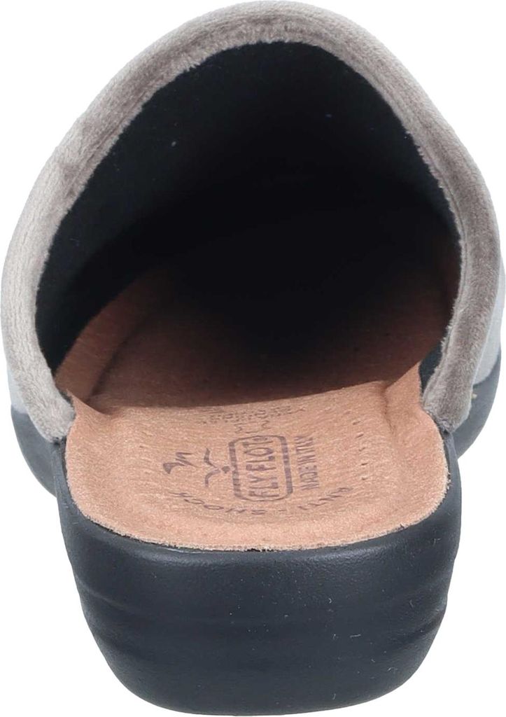 Fly Flot Damen Pantoffel Hausschuh mit samtig weicher Haptik und Lederdecksohle, Größe:42 EU, Farbe:Beige