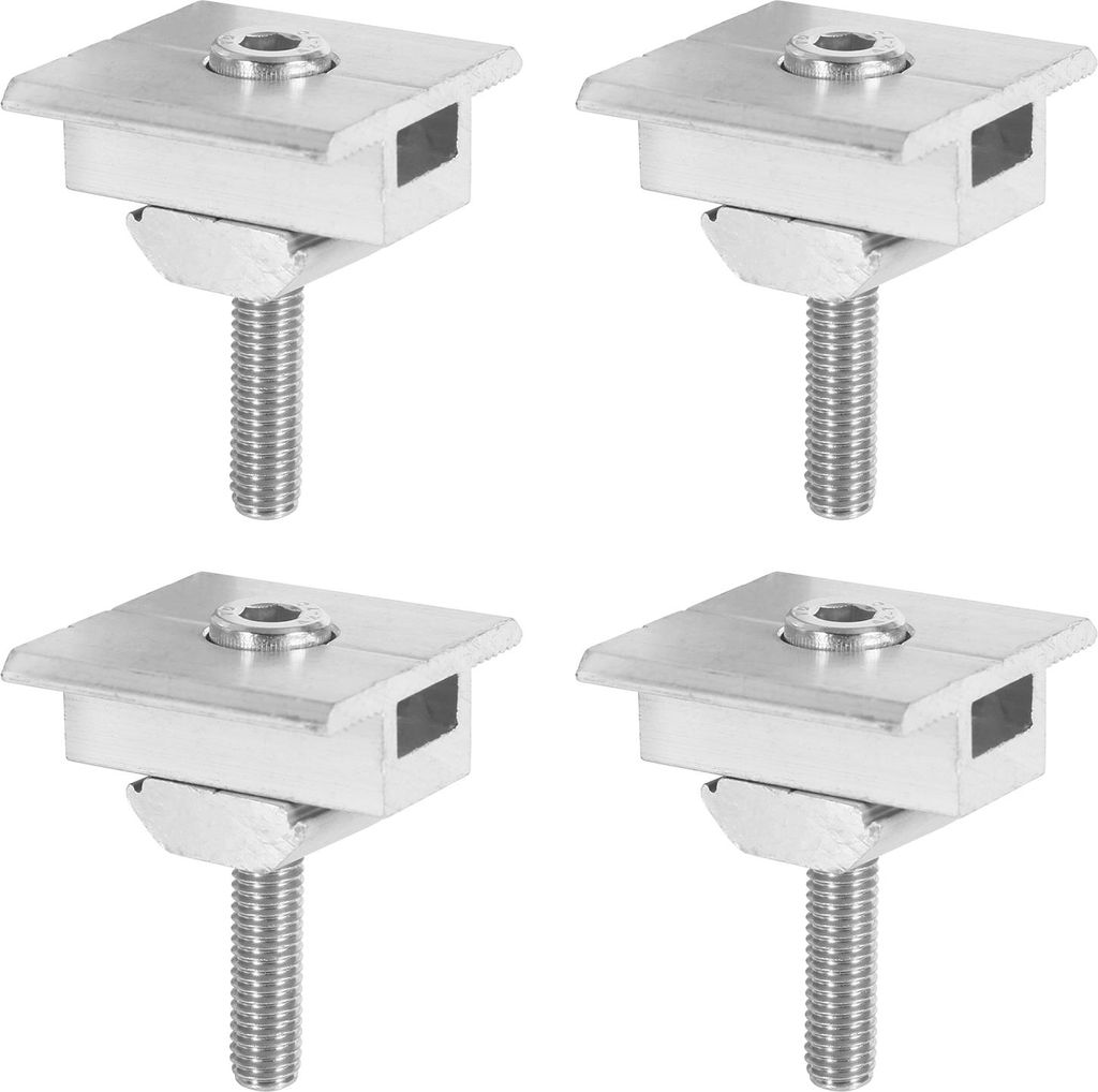 4er Set Solarpanel Halter Aluminiumlegierung – 35mm Zentrier-Klemmen Montagehalter für Photovoltaik