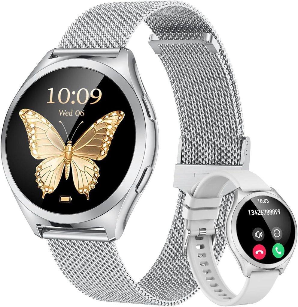 Smartwatch Damen mit 1.27" Touchscreen Fitnessuhr mit Produktbild 
