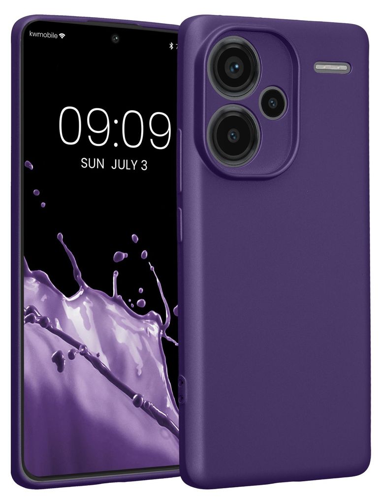 kwmobile Handyhülle für Xiaomi Redmi Note 13 Pro+ 5G / Redmi Note 13 Pro Plus 5G Hülle - weiche Silikon Case metallisch schimmernd - Schutzhüll...