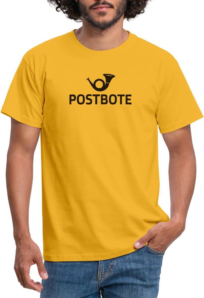 Spreadshirt Postbote Last Minute Kostüm Fasching Männer T-Shirt, 4XL, Gelb