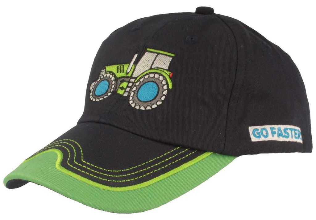 Fiebig Kinder Baseball-Cap mit Traktor-Muster in grün