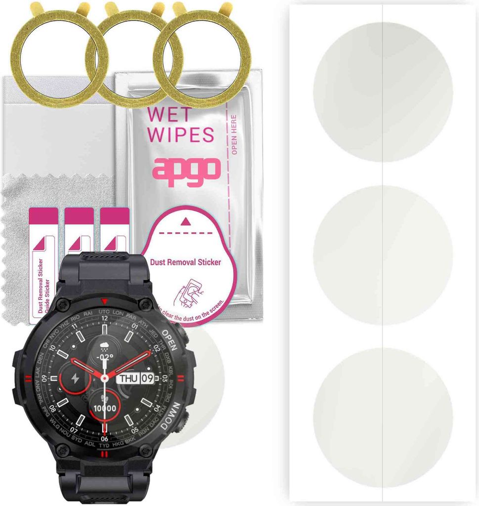 apgo 3 Stück Schutzfolie, Matt, kompatibel mit Smartwatch Produktbild 