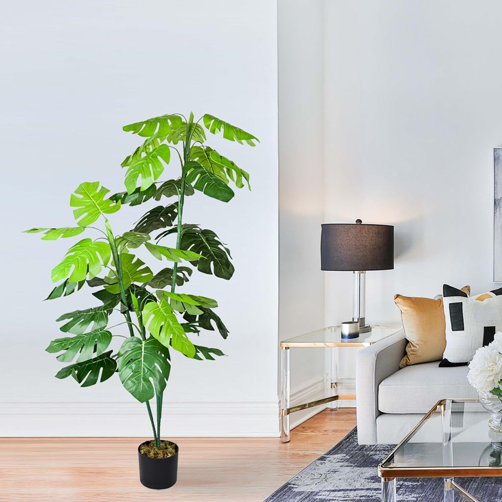 Monstera Fensterblatt Kunstpflanze Knstliche Pflanze 140