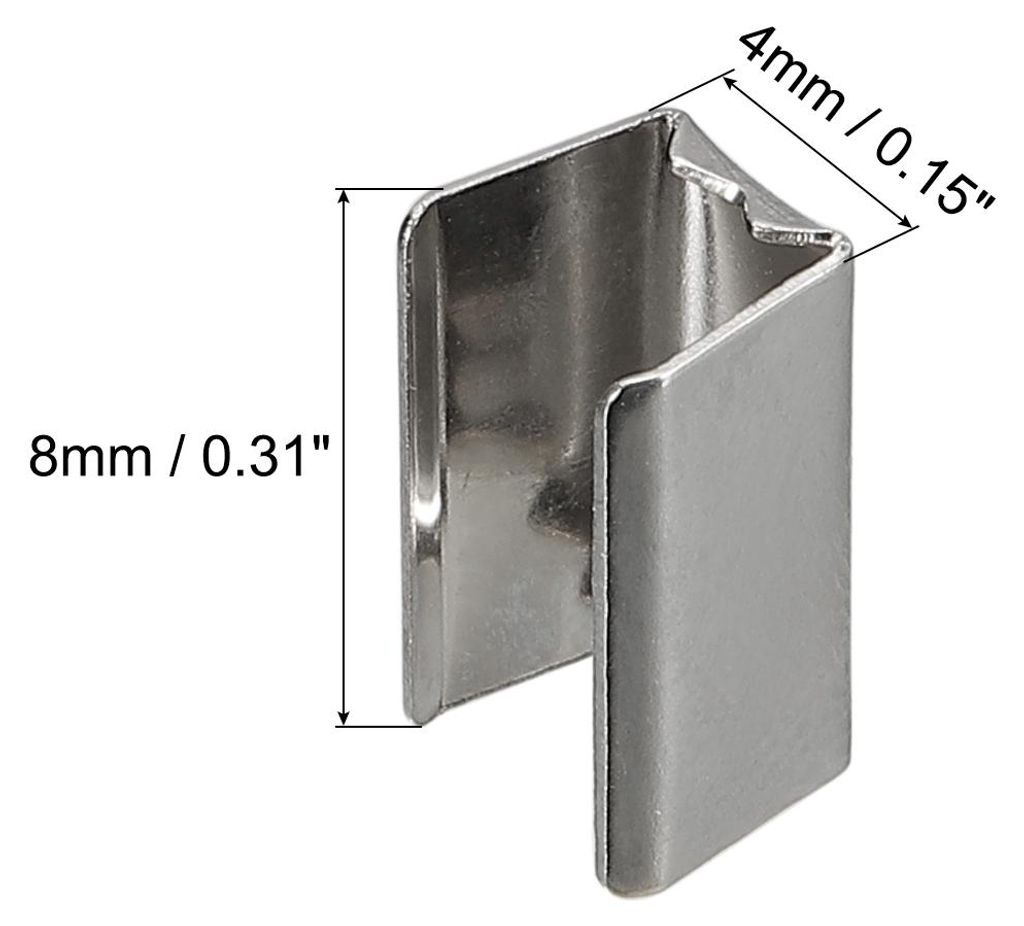 200 Stš¹ck Bandklemmen Umklappen Quetsch Crimp Enden 8x4mm Endkappen Schmuck Verschluss B?ndchen Lederschnur Klemmen fš¹r Schmuckherstellung DI...