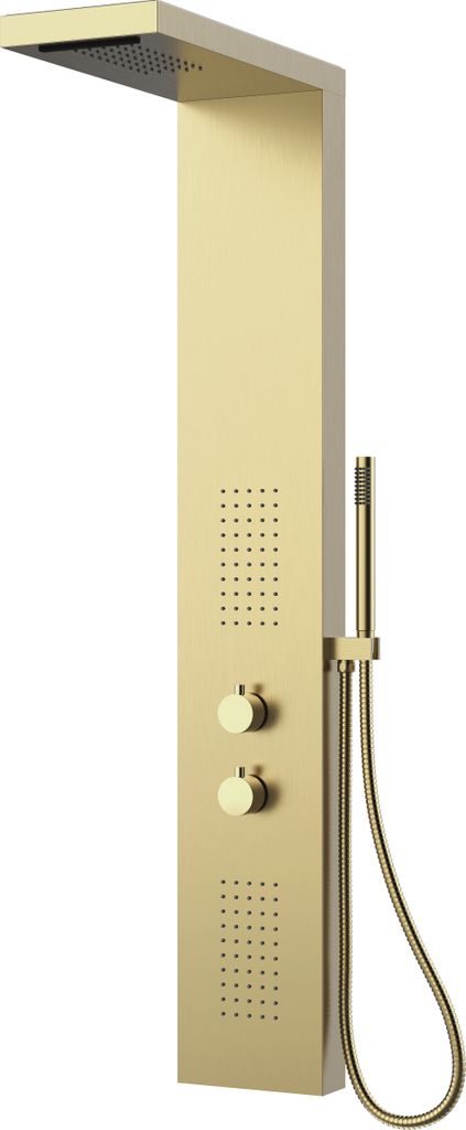 Duschset Marwell Duscharmatur Essenza gold 125x20 cm - Produktbild 