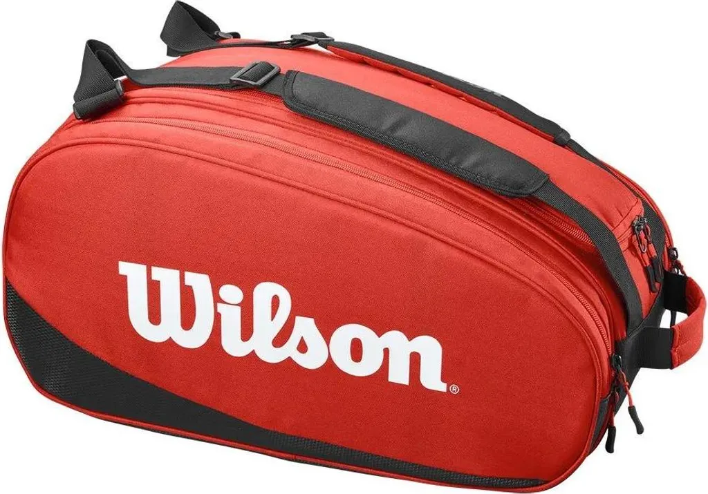 Housse de Padel Wilson Tour Rouge : Sac de Transport Spacieux de Club