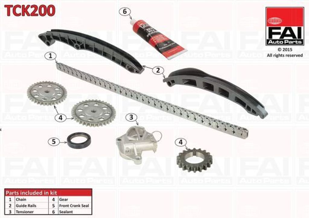 FAI AutoParts TCK200 Steuerkettensatz Steuerkette für VW POLO (9N) Polo Schrägheck (6R1, 6C1) für SKODA Fabia II Schrägheck (542) Fabia II Comb...