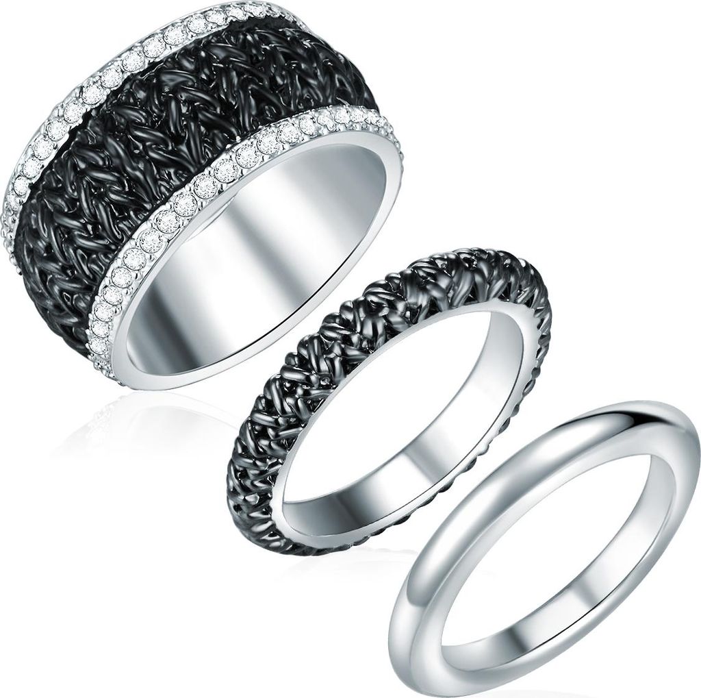Lulu Jane Ring Metall-Legierung verziert mit Kristallen von Swarovski 54