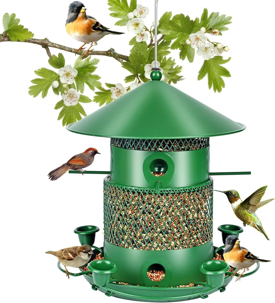Silo à graines pour oiseaux sauvages 40 cm - Distributeur extérieur