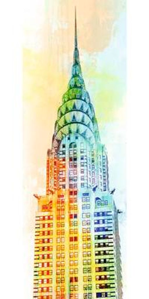 Leinwandbild Empire State In Colors 27x77 cm