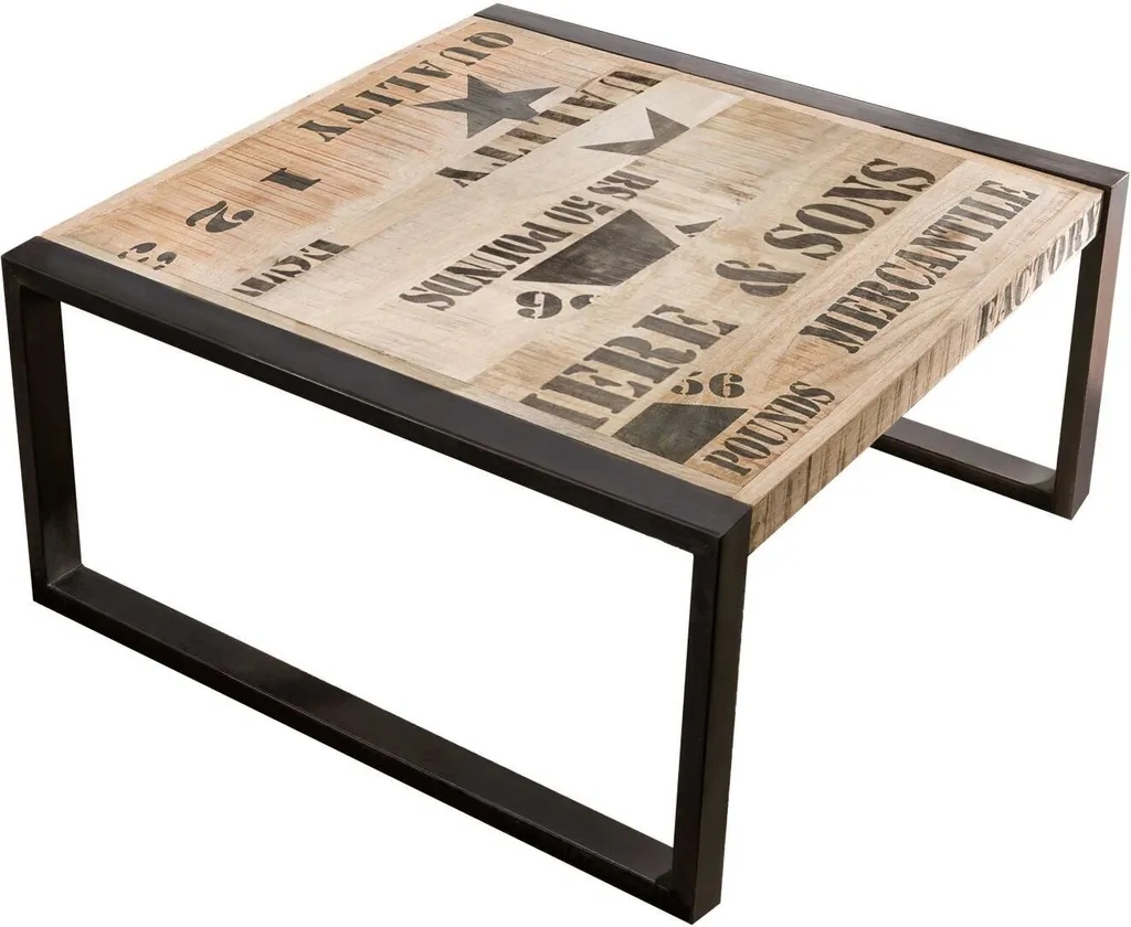 Table basse de salon 80cm pour apéritif et décoration loft