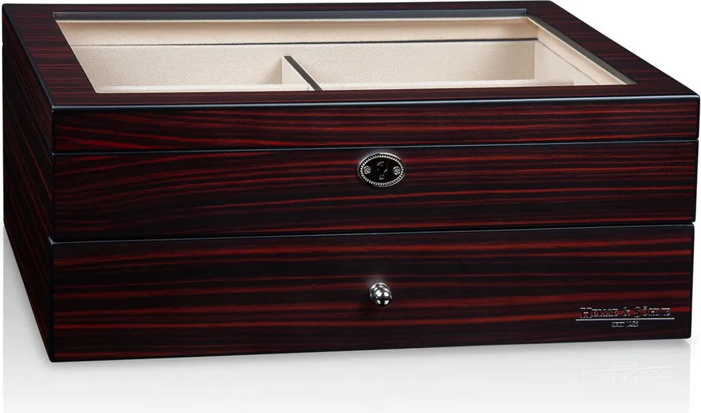 Coffret lunettes Heisse & Söhne Sylt 12 places en bois précieux Ebony