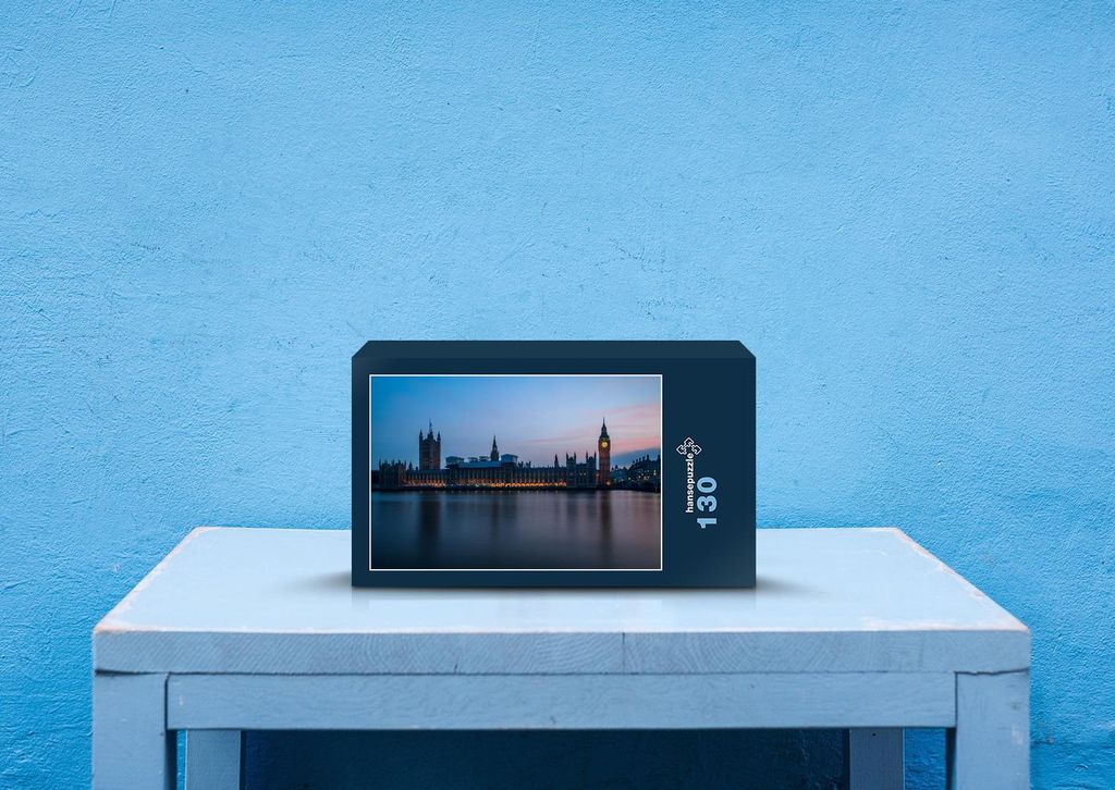 hansepuzzle 38922 - Big Ben Puzzle, 130 Teile, Reisen, 28,7 x 20,0cm mit hochwertiger Aufbewahrung, Kartonbox und wiederverschließbarem Beutel