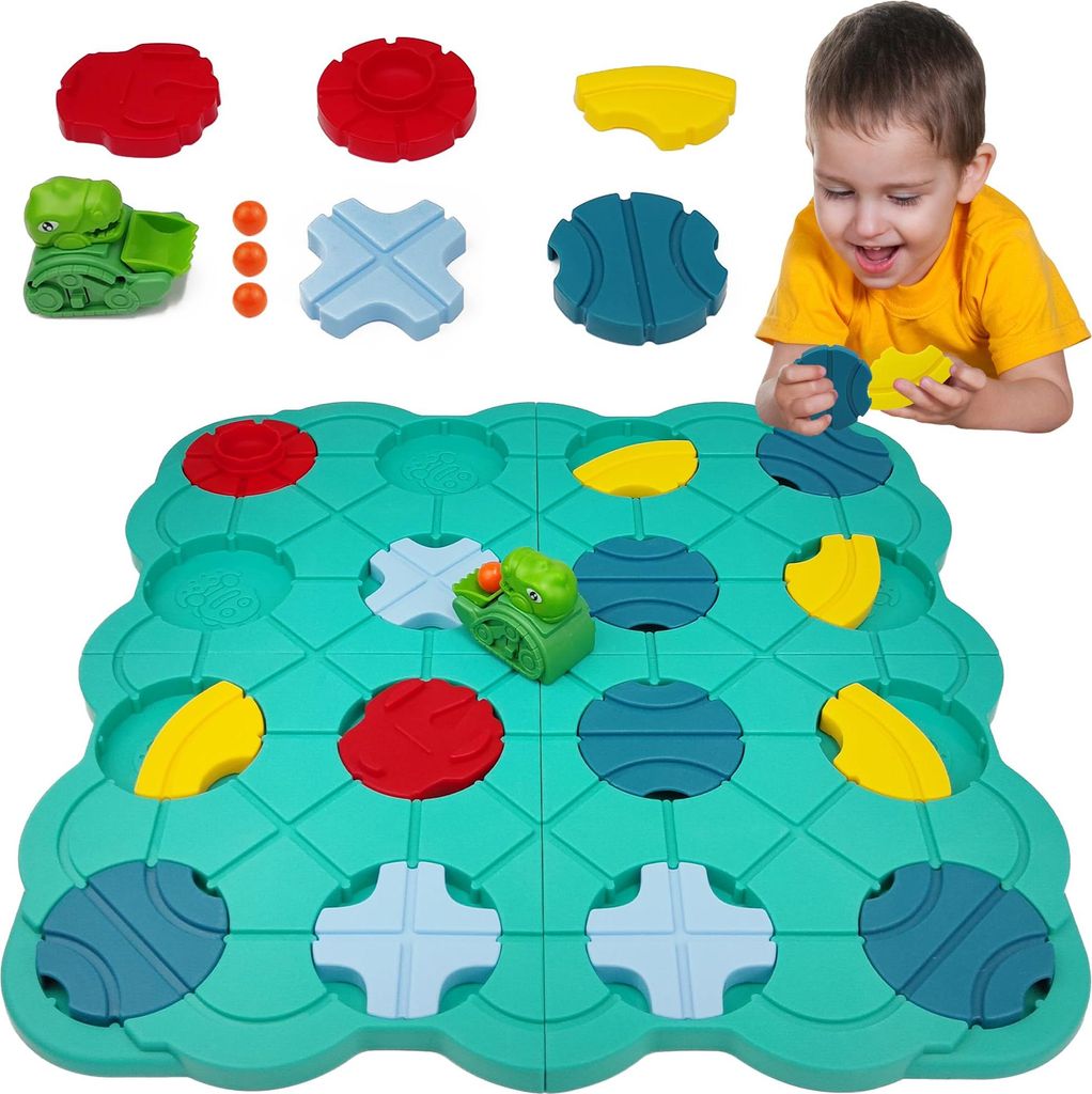 Logik-Lernspiel für Kinder Dinosaurier-Labyrinth-Puzzle Geschenk für Kinder