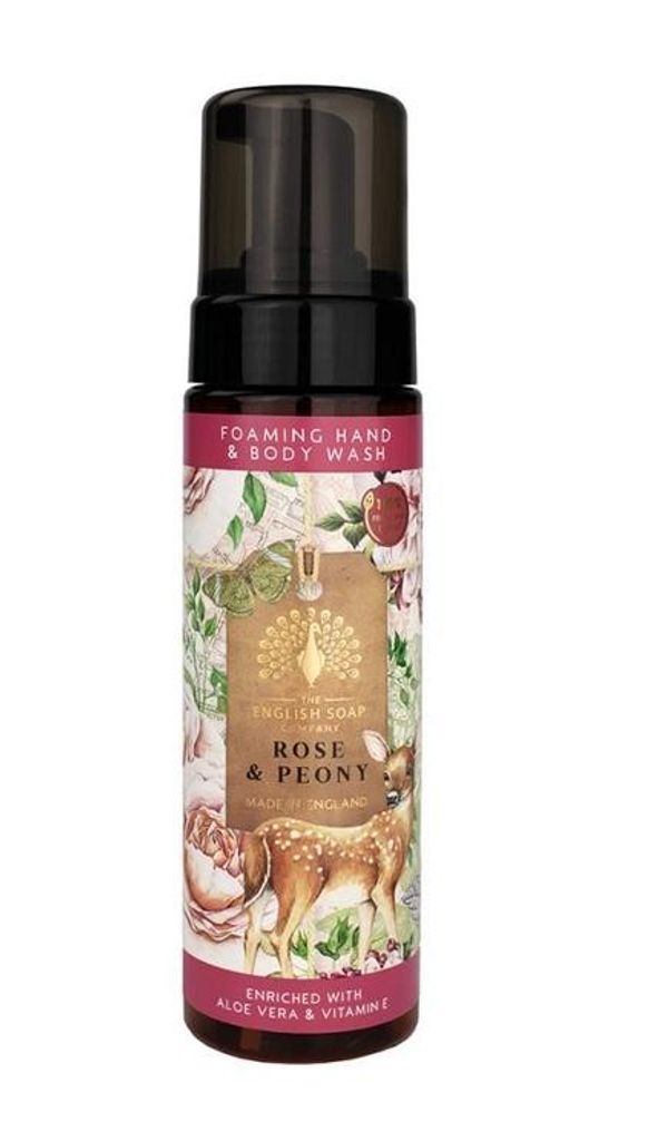 The English Soap Company, Rose & Peony, Dusch- und Hand-Schaum, 200 ml