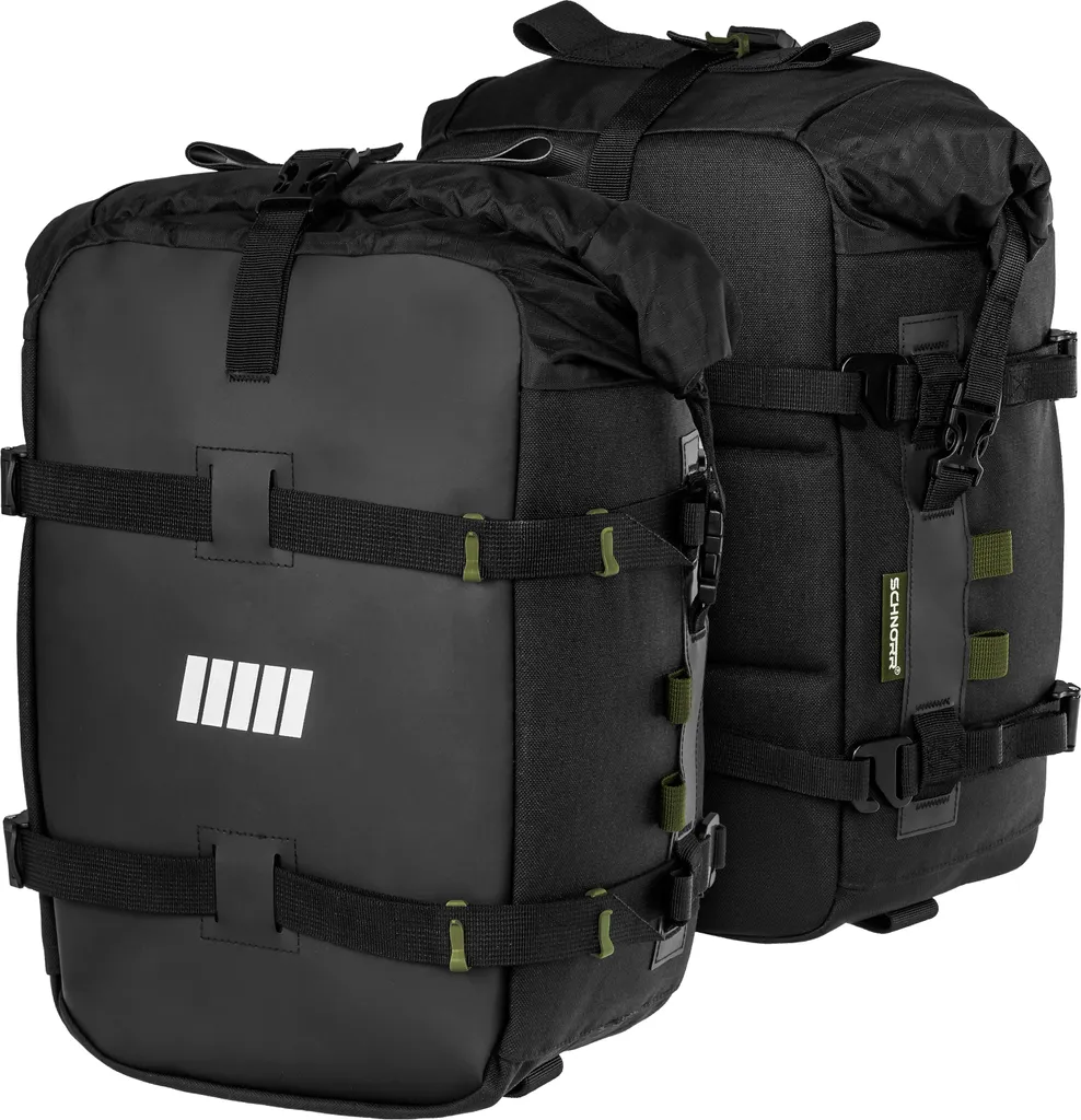 Coppia Borse Laterali SCHNORR BB-18 per Moto Custom e Touring - Offerta