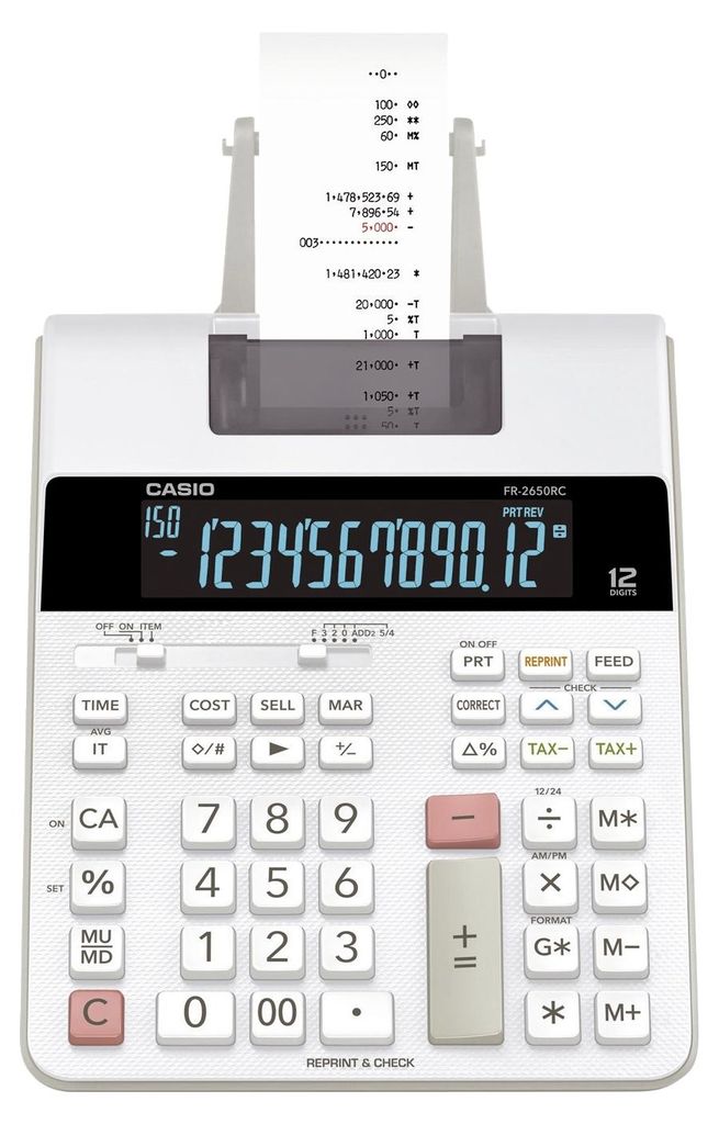 Casio FR-2650RC, Desktop, Kalkulačka s tiskem, 12 Obrázek produktu 