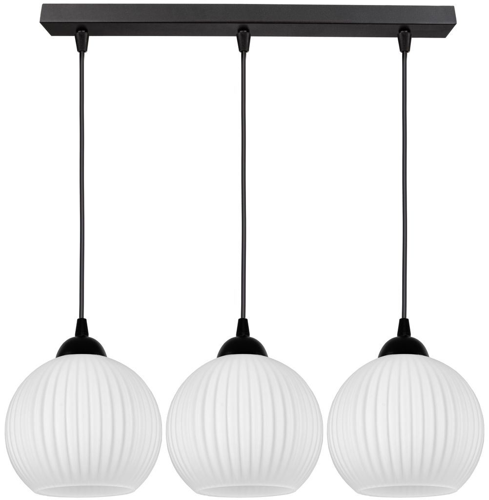 FKL DESIGN Deckenlampe Deckenleuchte E27 Kugel aus Weiß Glas Serie N899 (BZ3)