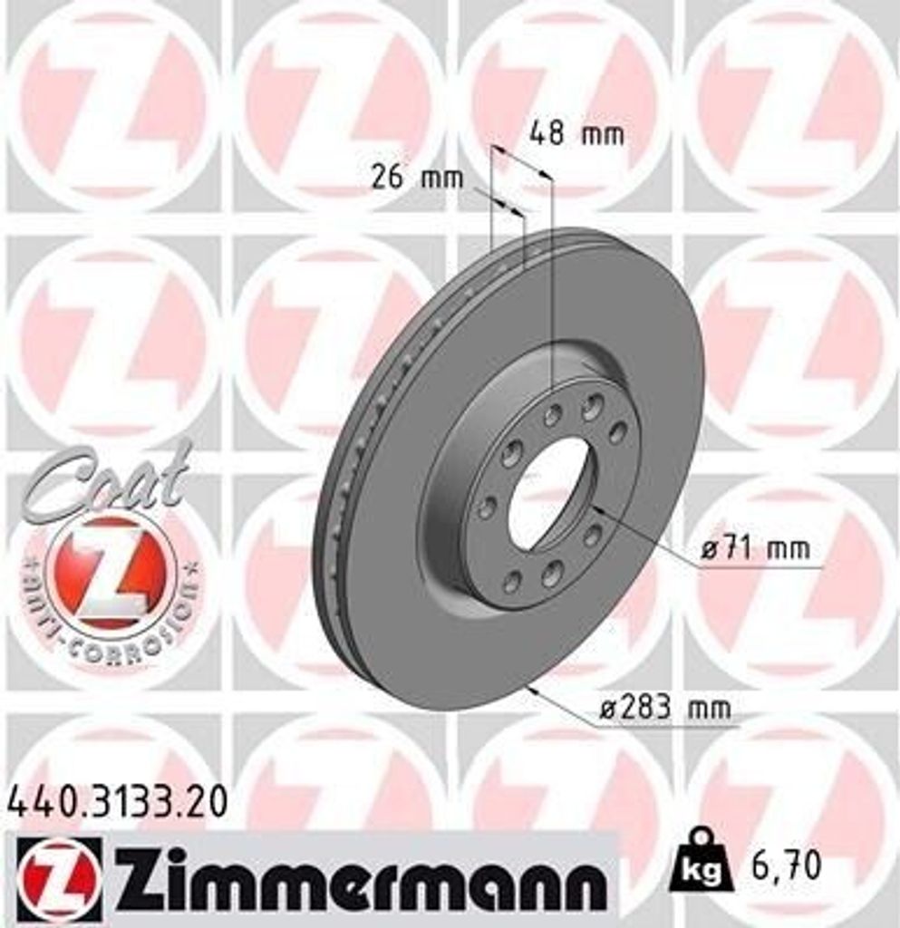 ZIMMERMANN 440.3133.20 - Bremsscheibe für 308 II, 308 SW II