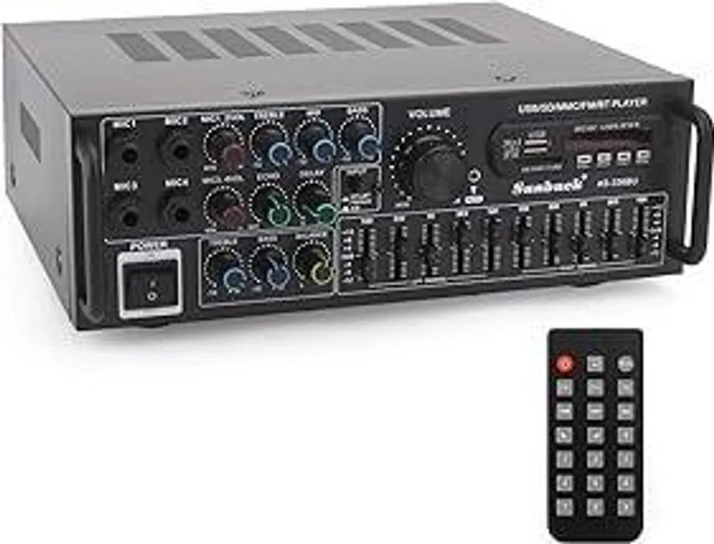 Amplificatore Hi-Fi Stereo 2000W Areyourshop - Bluetooth e Karaoke