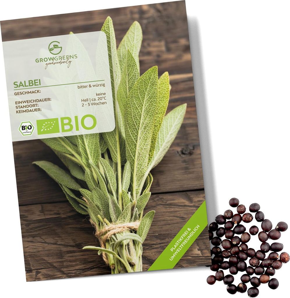 Salbei Samen - Heilkräuter Saatgut aus biologischem Anbau Produktbild 