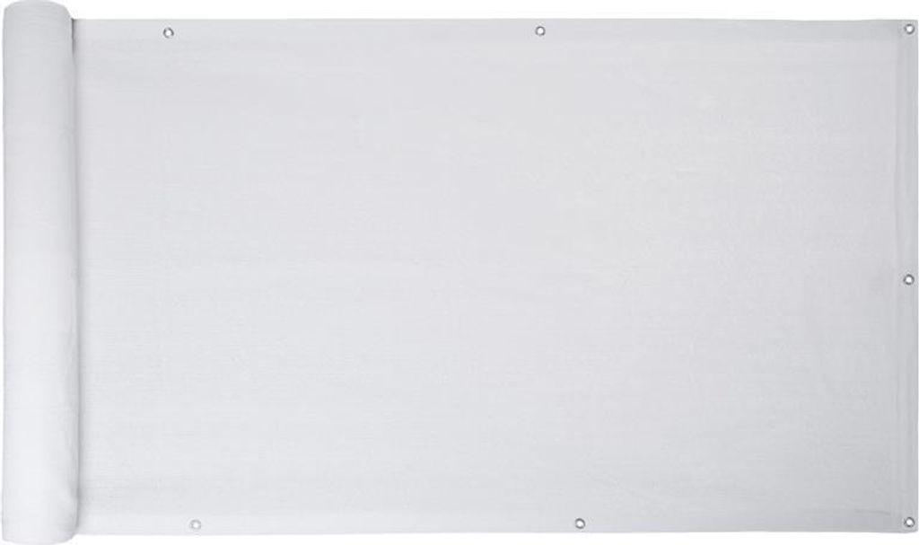 Balkon Sichtschutz Balkonbespannung 90 x 600 cm Terrasse Wind Sonnen Schutz weiß