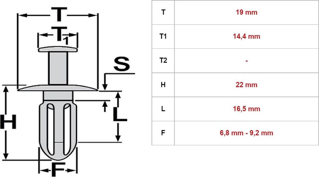 5x Befestigungs Clip für Toyota Verkleidung | 90467-07222