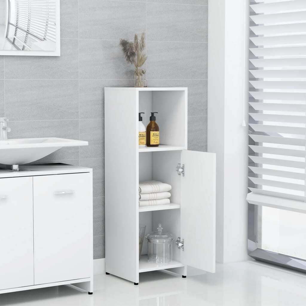 Cloris Designermöbel Badezimmerschrank Weiß 30x30x95cm Holzwerkstoff - 2026Neu491405 - Badezimmerschränke