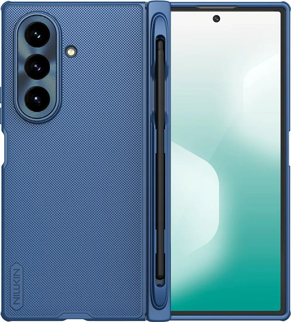 Custodia Nillkin Galaxy Z Fold7 MagSafe Blu con S-Pen e Pennino