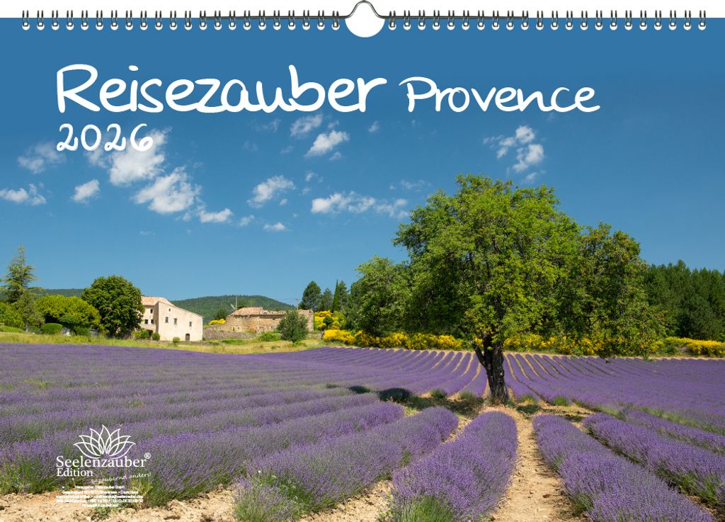Reisezauber Provence DIN A3 Kalender für 2026 Urlaub Mediterran Frankreich - Seelenzauber