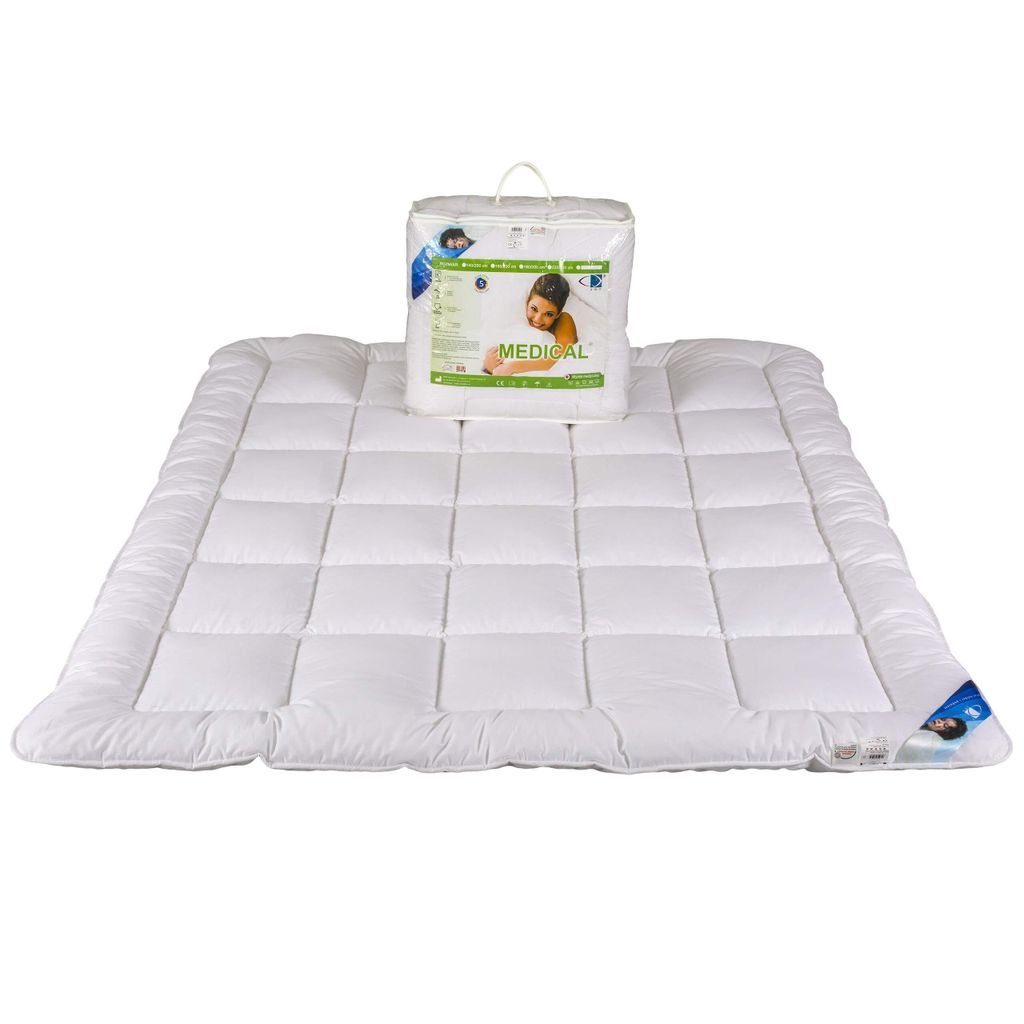 Bettdecke Steppdecke Frühjahr Herbst Sommer Steppbett Gesteppt Polyester Schlafdecke Medical I Weiß Waschbar 140 x 200, 160 x 200, 180 x 200, 220...