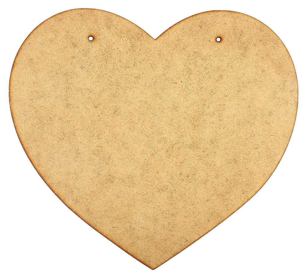 4 x Große Herzen Holz Basteln Anhängers aus MDF | 150 x 130 x 3-4 mm | Unlackierten Holz Scheiben zum Aufhängen | Ideal als Dekoration für Hoch...