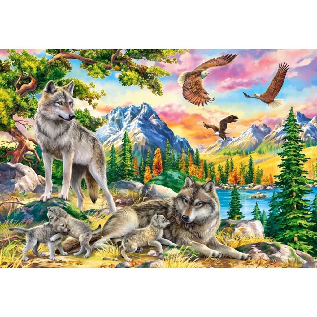 CASTORLAND Puzzle Wolfsfamilie 1000 Teile