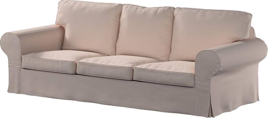 Dekoria Bezug für Ektorp 3-Sitzer Sofa nicht ausklappbar, puderrosa, Sofabezug für Ektorp 3-Sitzer nicht ausklappbar