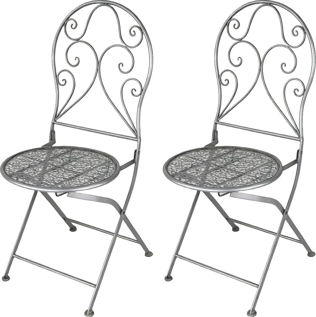 Gartenstuhl 2er-Set Lani Grau Produktbild 