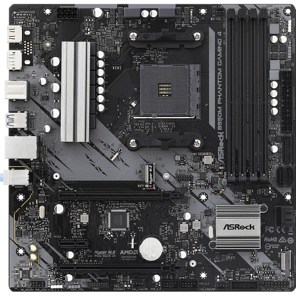 ASRock B550M Phantom Gaming 4 - Carte mère - micro ATX - Image du produit 