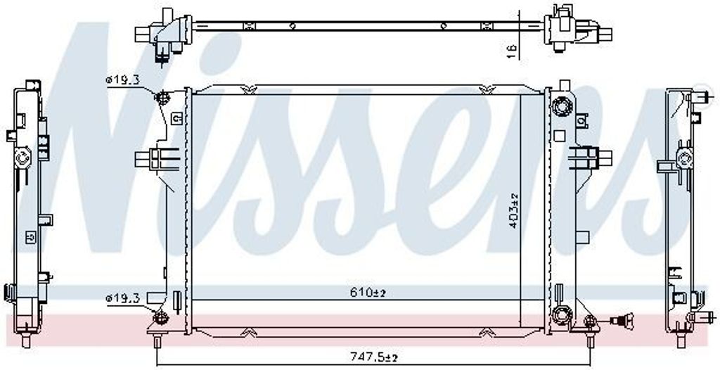 Kühler, Motorkühlung NISSENS 606263