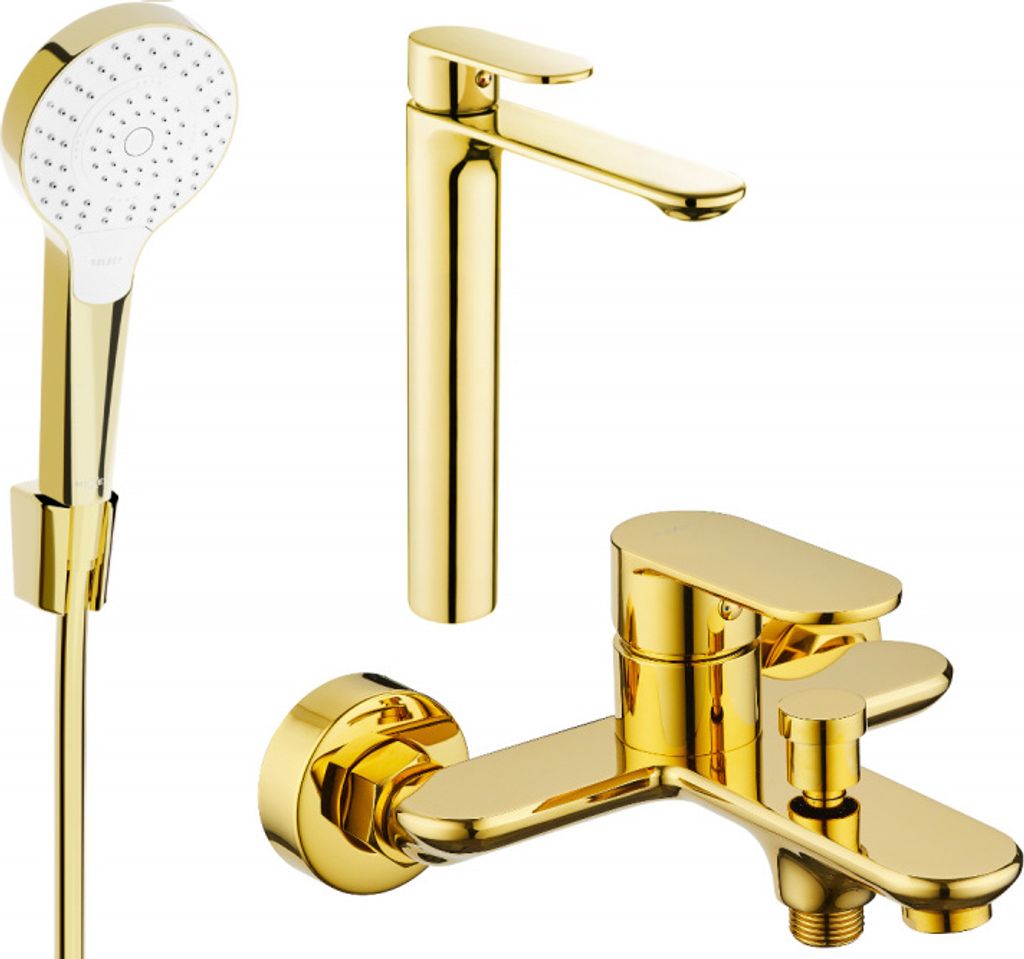 Mexen Milo R05 Badewannenset, Gold - 71313R05-50