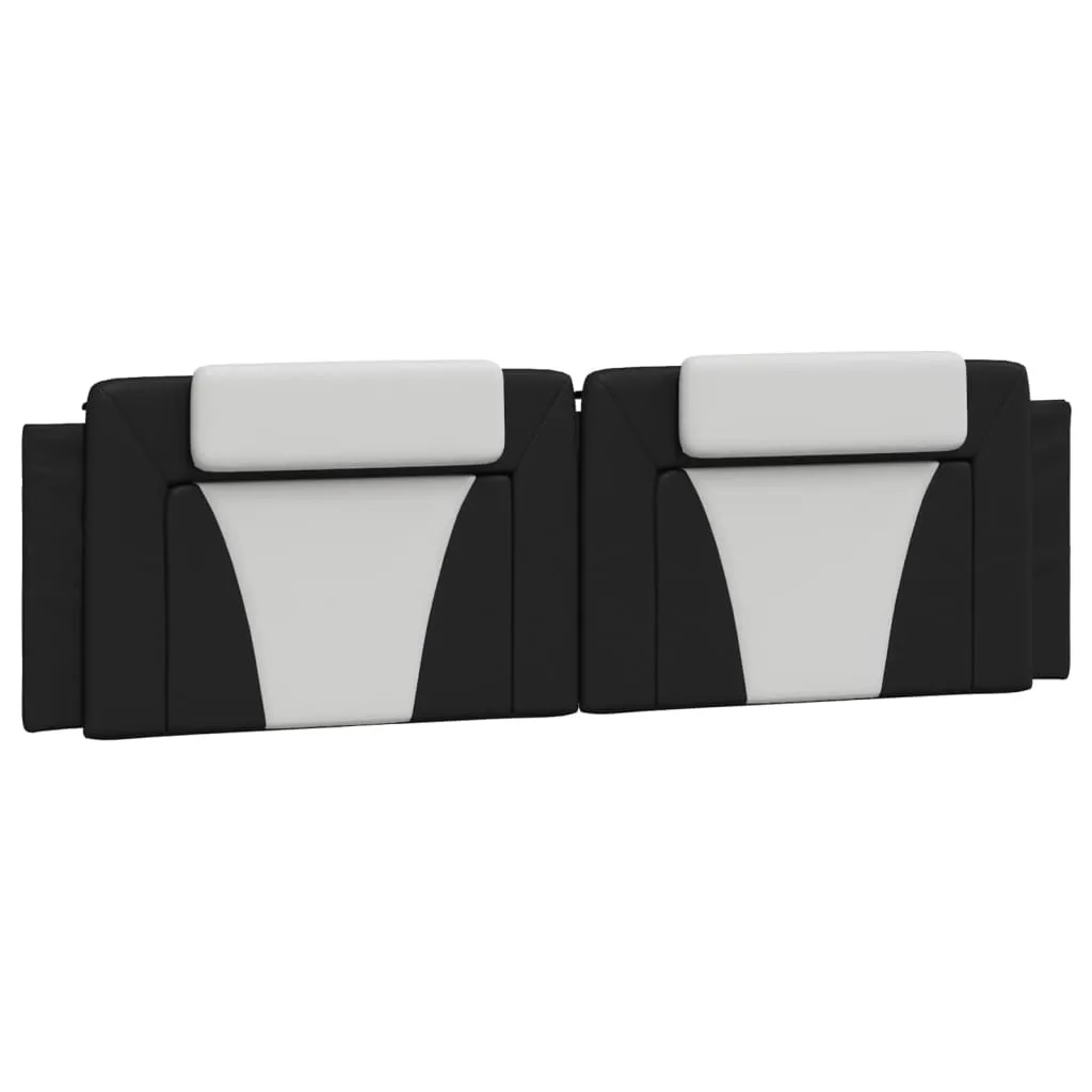 SYFAX™ Cuscino Testiera Viana Nero e Bianco 180 cm in Pelle finta