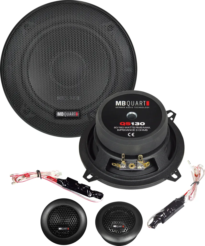 Équipez votre Voiture de Haut-parleurs 13 cm MB QUART QS-130 Kit Compo