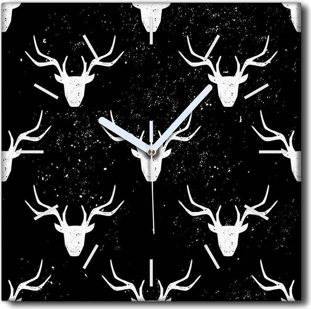 Coloray Uhr auf Leinwand 30x30 cm Wand Uhr Dekoration Produktbild 