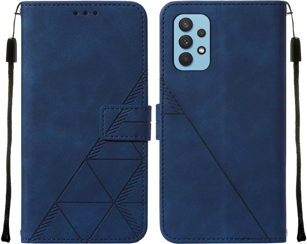 Custodia Flip Blu Samsung A32 4G: Porta Carte e Funzione Stand - 1