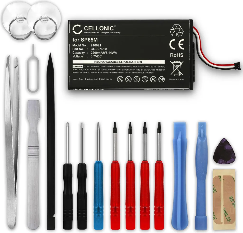 Batteria PS Vita PCH-1000 Cellonic 2200mAh con Kit Attrezzi Ricambio